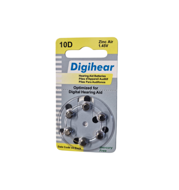 סוללות למכשירי שמיעה גודל 10